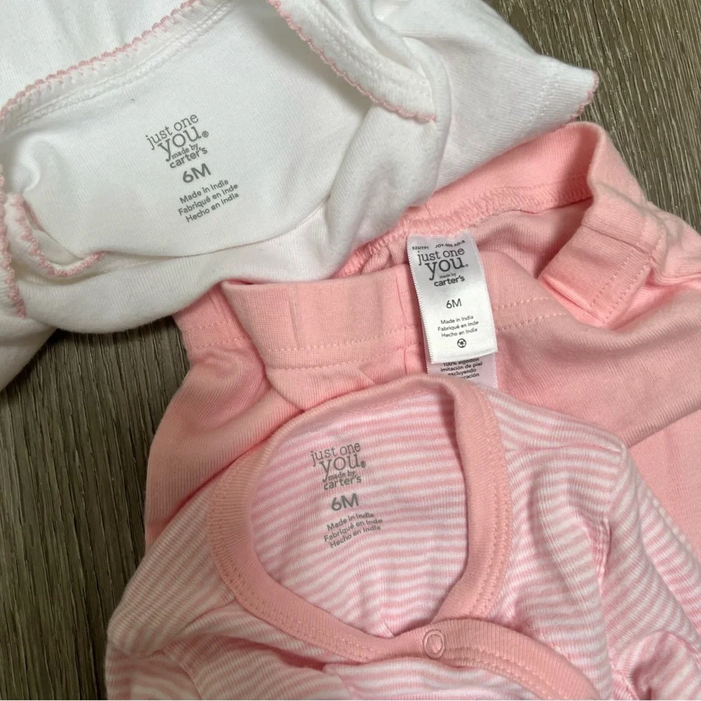CARTERS 3PC POLAR BEAR LONG SLEEVE SHIRT BODYSUIT PANTS OUTFIT 6MO